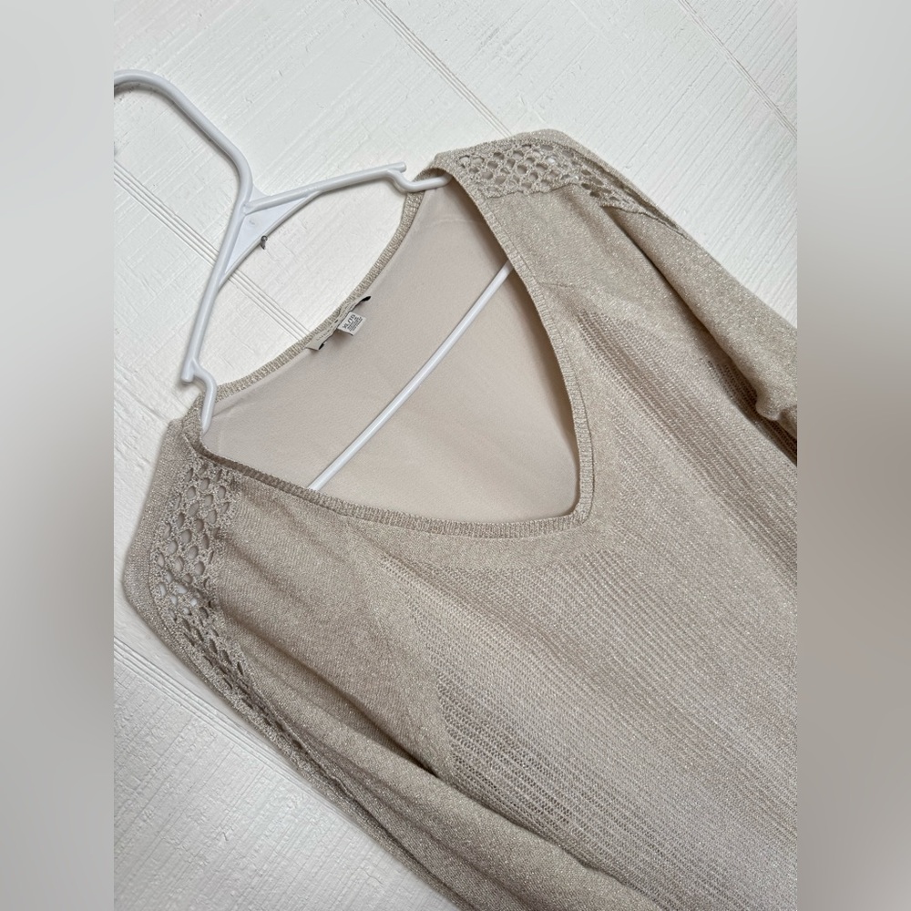 Lucky size xl Beige Knit Top - Picture 2 of 4